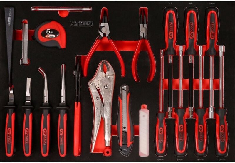 KS TOOLS Schraubendreher- / und Zangen-Satz in Schaumstoffeinlage, 32-tlg ( 811.1032 )