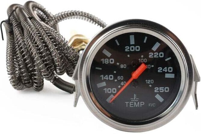 Mechanisches 12-V-Wassertemperaturmessgerät mit Sensor für das Armaturenbrett des Autos, 2 Zoll/52 mm/40–120 °C/100–250 ...