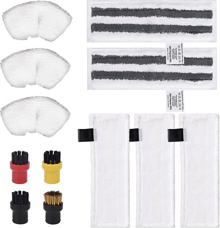 12-teiliges Mikrofasertuch-Set, Zubehör kompatibel für Dampfreiniger Easyfix SC2 SC3 SC4 SC5