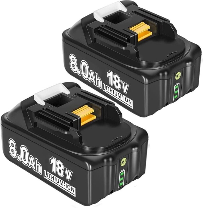 2x 18V Akku passend für Makita Akku 18V 8Ah BL1860 BL1850 BL1850B BL1860 BL1860B BL1840B BL1840 BL1830 BL1835 BL1845 194...