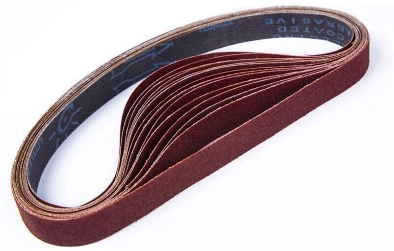 Schleifband, 25 x 762 mm, gemischte Schleifbänder (3 Körnungen 80/120/150/240/400) für Schleifmaschinen, 15-teiliges Set