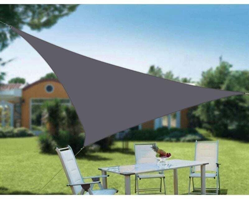 Vtizikl Voile d'ombrage triangulaire anti-UV à 98 % pour jardin extérieur - 3 x 3 x 3 m