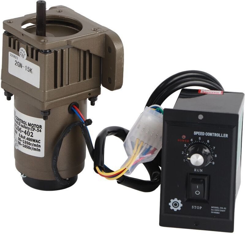 Vtizikl Vitesse réglable de décélération de moteur à engrenage asynchrone monophasé AC 220V 6W (15K)