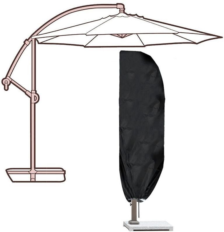 Vtizikl 1Housse de Protection pour Parasol Déporté - Tissu Oxford 210D Imperméable & Anti-UV - Coupe-Vent avec Fermeture...