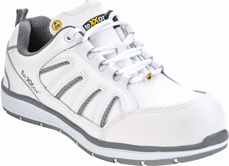 teXXor® S3-ESD-Sicherheitshalbschuhe AVIGNON weiß/grau 6350 Gr. 43