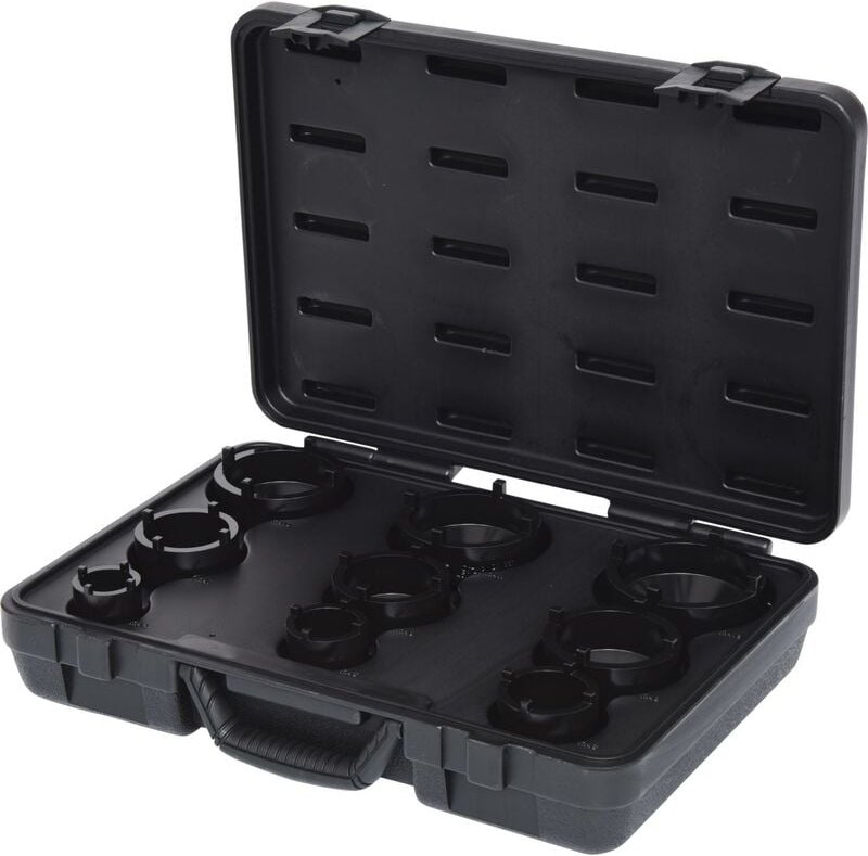 Nutmuttern-Schlüssel-Satz, Zapfen aussen liegend, 9-tlg