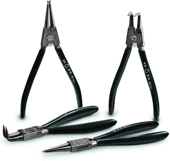 Sicherungsringzangen-Satz, 4-tlg., A2/A21/J2/J2