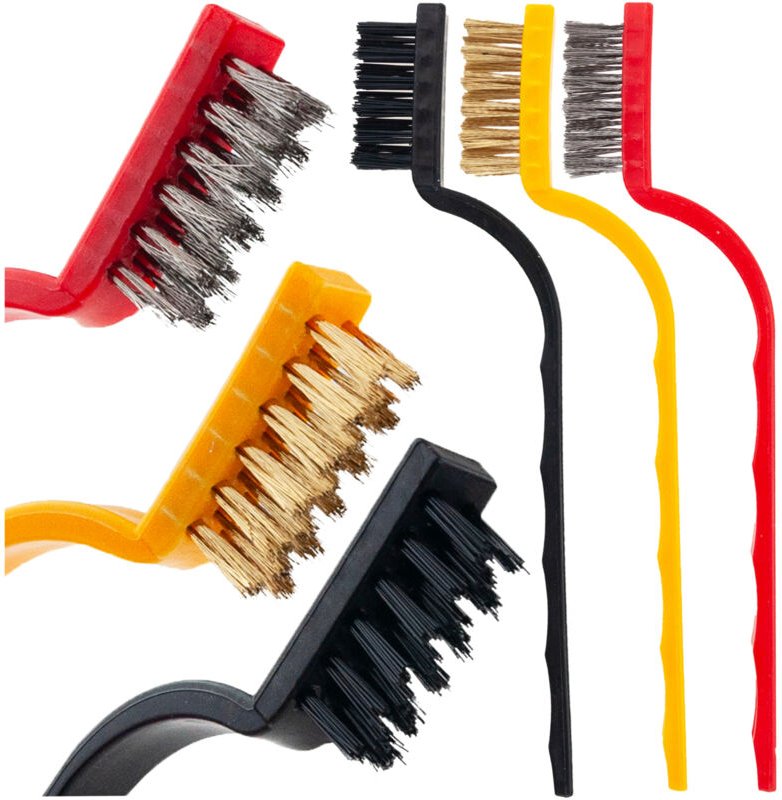 TG77582 Drahtbürsten-Set Stahl Nylon Messing Bürsten 3-teilig