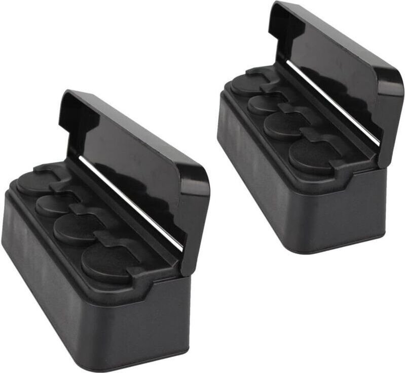 KZQ - Organizer für tragbare Münzen für Autos, Farbe Schwarz, mit Tapa (2er-Pack)