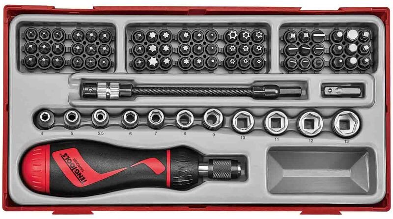 Ratschenbit-, Steckschlüssel- und Bithalter-Set, 84-teilig TENGTOOLS 269920104