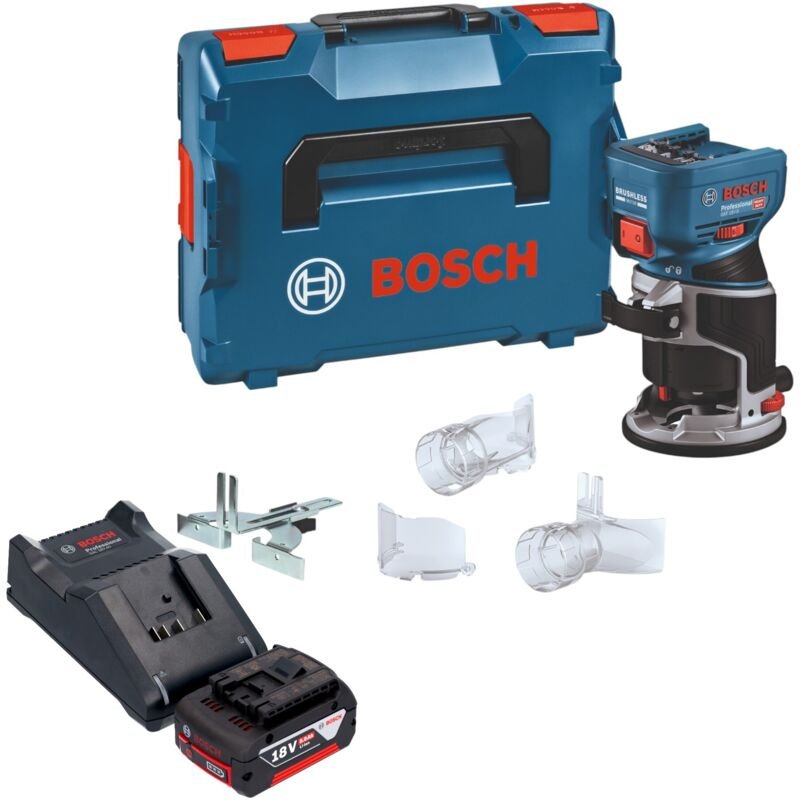 Bosch GKF 18V-8 Professional Akku Kantenfräse 18 V 8,0 mm Brushless + 1x Akku 5,0 Ah + Ladegerät + L-Boxx