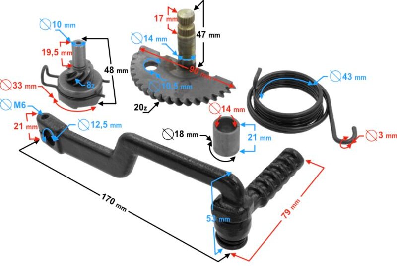 Kickstarterhebel für Twenty One 1 Roller - Set