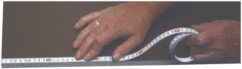 Richter - Maßband selbstklebend Skala von links nach rechts 2 m