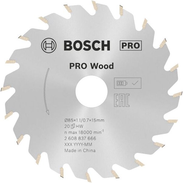 Pro Holz Cordless KSB,85x1.1x15mm - 2608837666 - Bosch