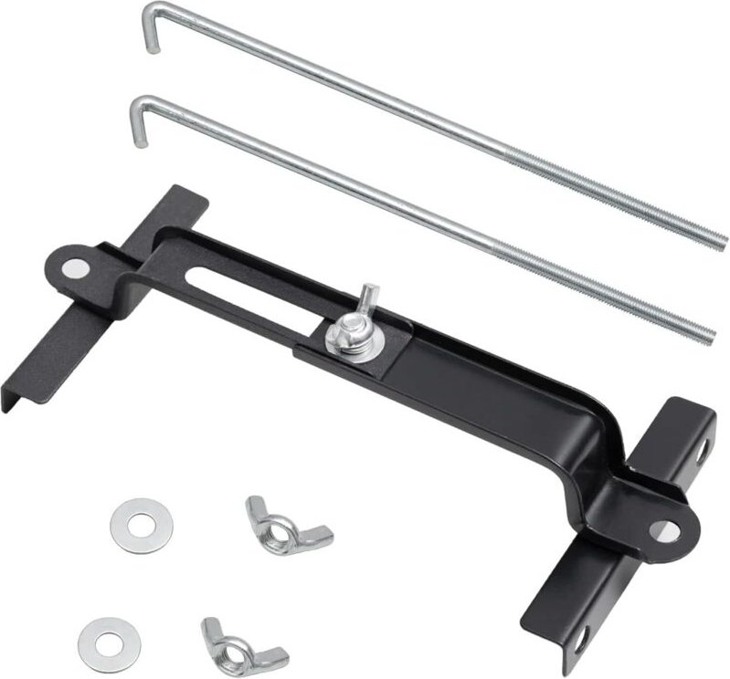 Verstellbare Batteriehalterung – 27 cm/10,6 Zoll Bolzen, universell verstellbarer Batteriequerträger mit J-Bolzen, geeig...