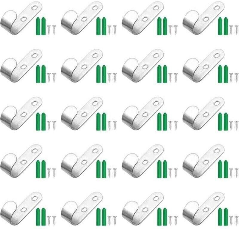 20er-Pack Planenhaken für Anhängerplanen, 44 x 21 x 16 mm, Planenbefestigungen, Planenhaken für Anhänger, Autoanhängerzu...