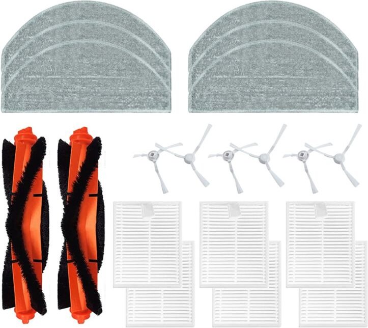 Kompatibel für Roboter Vakuum E10 E12 E10C C103 Ersatz Ersatzteile Zubehör Seite Pinsel Filter Mopp Tuch