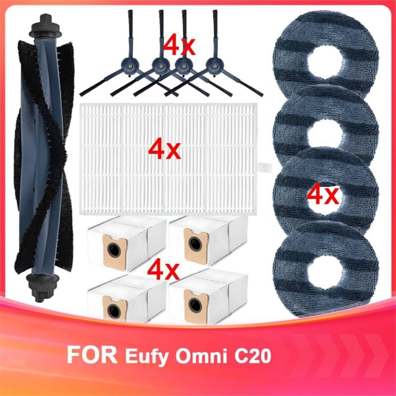 Für Omni C20 Ersatz Wichtigsten Seite Pinsel HEPA Filter Mopp Pads