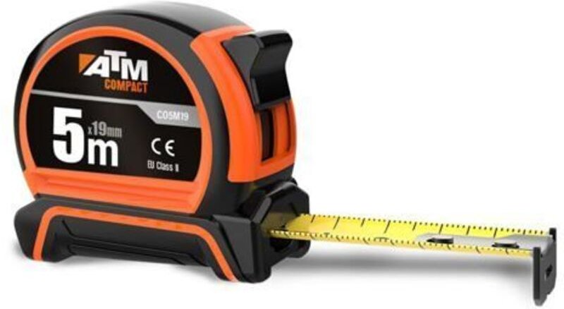 Kompakter Flexometer - ATM - 8 m x 25 mm - Mehrfarbig - Präzision - Kompakt - Gewicht 0,38 kg - 140x98x45 mm