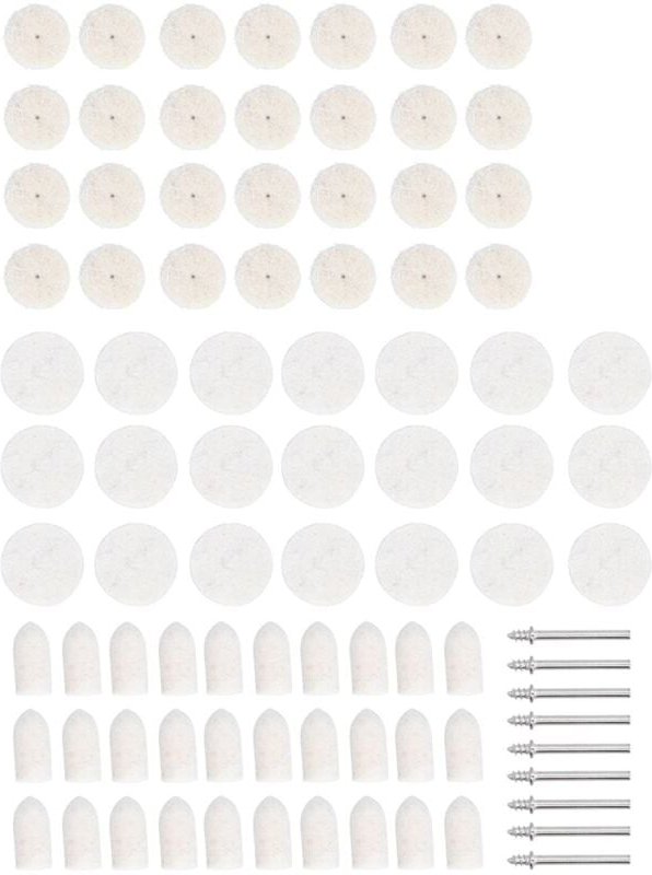 88-teiliges Filzpolierscheiben-Set, Wollfilz-Polierscheibe + konische Filzpolierscheibe + Wollfilz-Polierscheibenachse f...