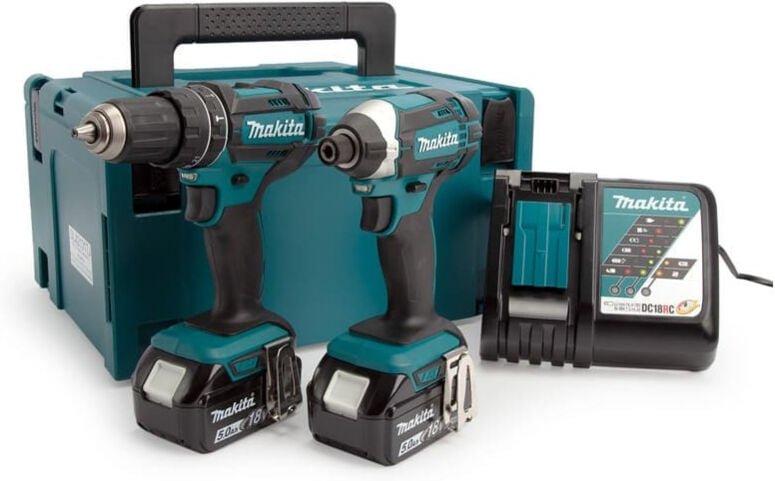 Makita - Combopack 2 Werkzeuge 18V Bohrmaschine DHP482 und Schrauber DTD152 (2x5,0 Ah) DLX2131TJ