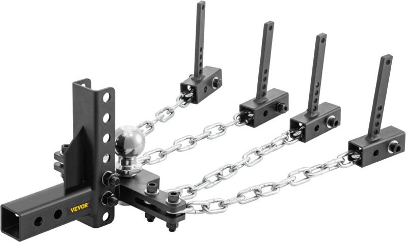 VEVOR Gewichtsverteilerkupplung 45,7 cm Kettenlänge Anhängerkupplung, 7 mm Kettendurchmesser Ackerschienendreieck, 450 k...