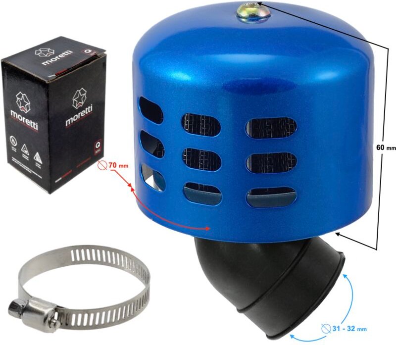 Blauer konischer Luftfilter, Durchmesser 31-32 mm UNIVERSAL