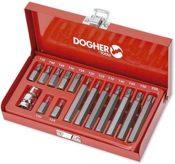 Koffer mit 10 mm Torx-Spitzen, 15 Stück Dogher 438-007