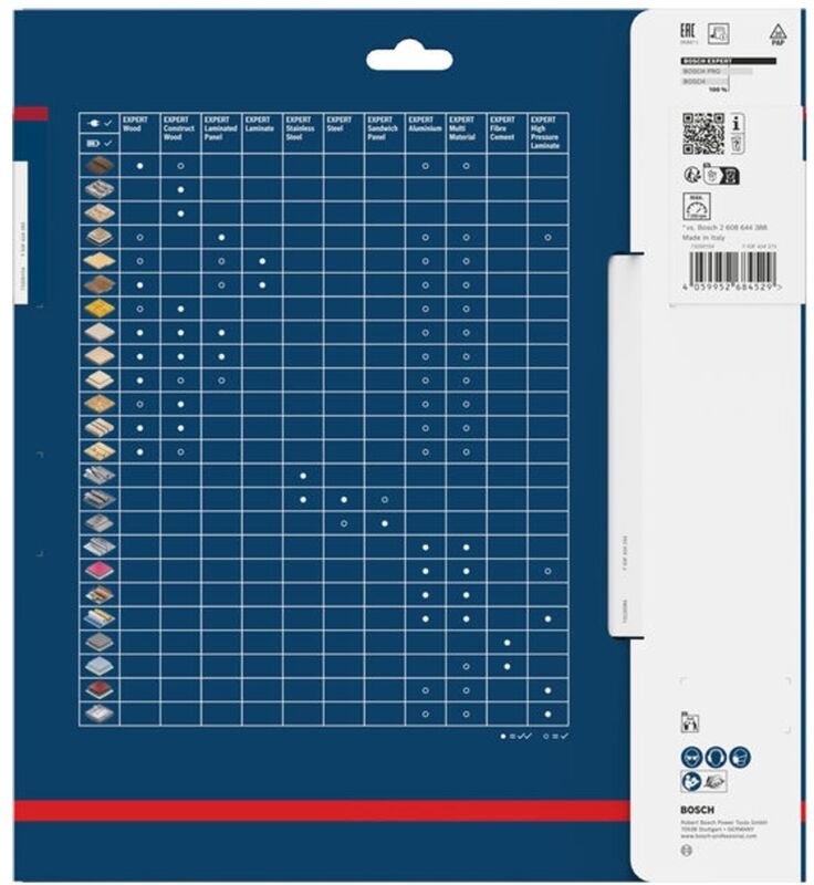 Bosch EXPERT Kreissägeblatt High Pressure Laminate, 260x30 mm, Z80