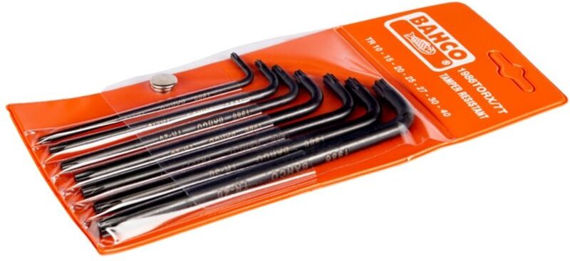 Thumbnail - Bahco Langer TORX Winkelschraubendreher-Satz, phosphatiert, TR10-TR40 - 7-tlg.