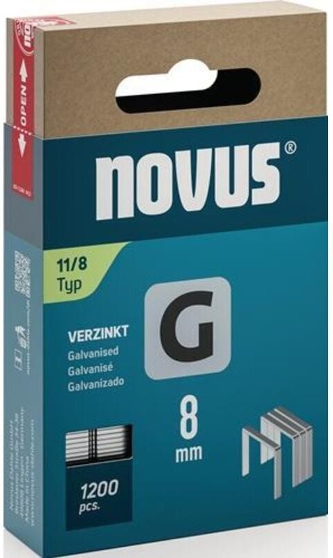 Steinel - NOVUS Flachdrahtklammern G Typ 11 8mm 1200 Stück - 042-0796