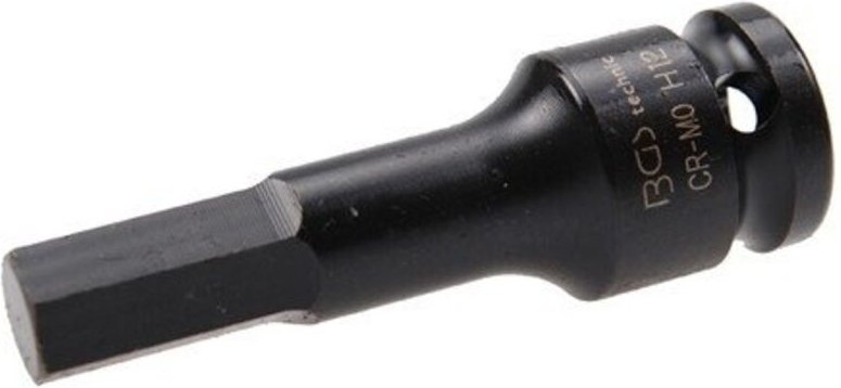 BGS Kraft-Bit-Einsatz Antrieb Innenvierkant 12,5 mm (1/2") Innensechskant 12 mm - 5481-M12