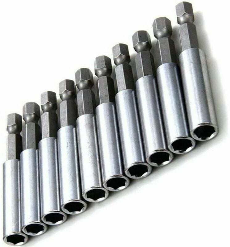 Magnetischer Bithalter, 10-teiliges Verlängerungs-Schraubendreherbit-Set, 1/4"-Sechskantschaft, Elektrowerkzeug
