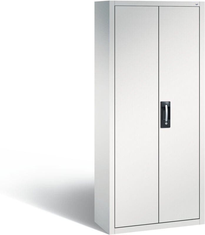 C+P Magazinschrank mit 6 Böden zur Aufnahme von Sichtlagerkästen, H1690xB700xT300mm Front Lichtgrau Korpus Lichtgrau