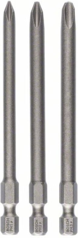 Bosch Schrauberbit-Set Extra-Hart 3-teilig PH1 PH2 PH3 89 mm