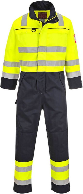 Hochsicht-Kombination Mehrgefahren Farbe: Gelb/Navy Größe 4XL - Portwest