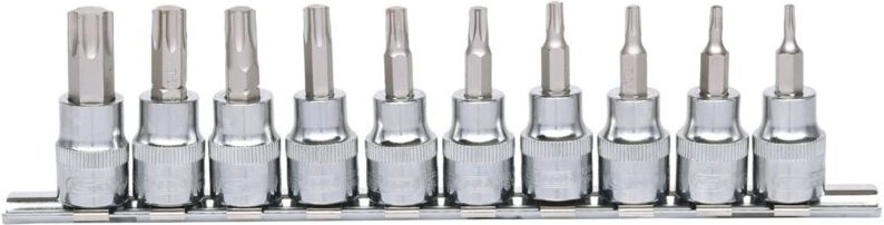 Thumbnail - 3/8' CHROMEplus Bit-Stecknuss-Satz Torx, 10-tlg T10-T55