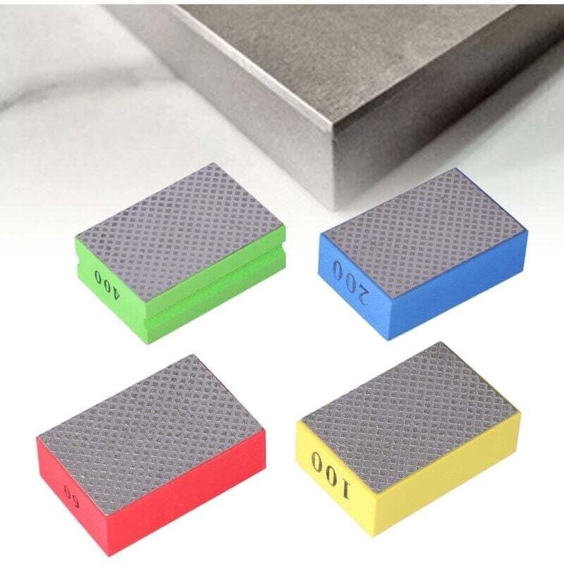 Stück Diamant-Handpolierpads zum Schneiden von Fliesen und Steinen, Entgraten, Körnung 60, 100, 200 und 400