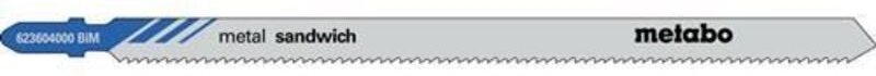 Metabo - 5 Stichsägeblätter 'sandwich metal' 150/ 2,0 mm, BiM 5 Stk