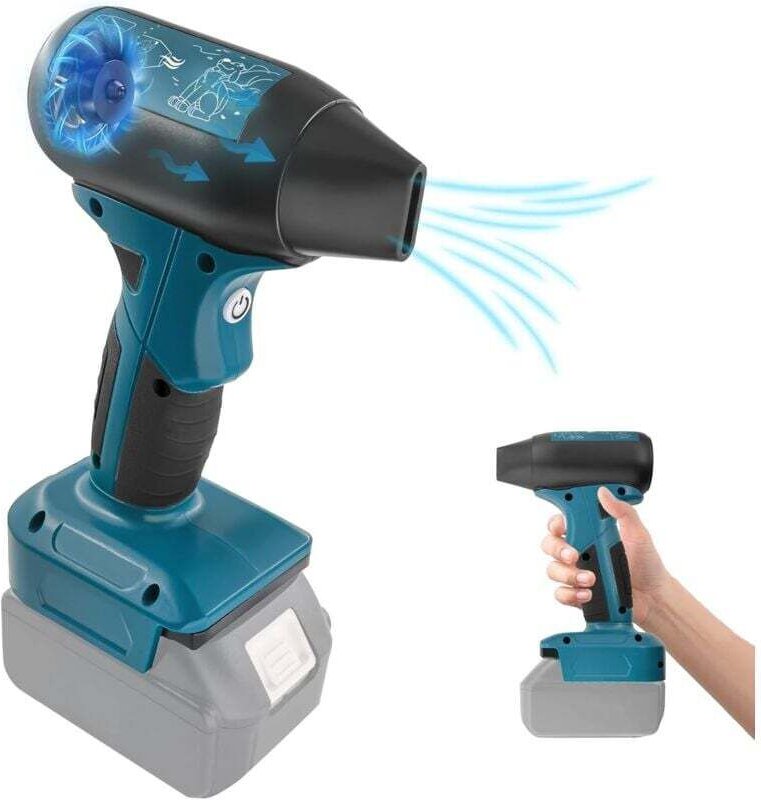 Makita 18V Akku-betriebener Mini-Turboventilator, Hochgeschwindigkeits-Akku-Ventilator mit 4 Geschwindigkeitsstufen (Bat...