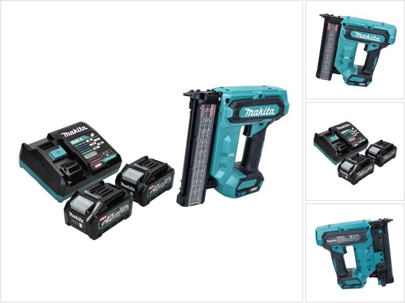 Makita FN 001 GM2 Akku Stauchkopfnagler 40 V max. XGT Brushless + 2x Akku 4,0 Ah + Ladegerät