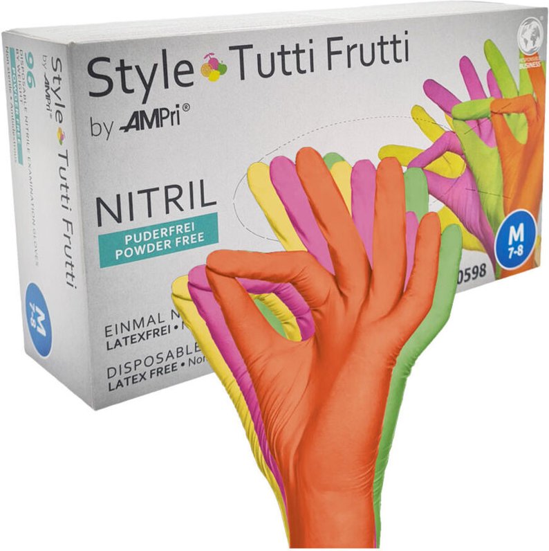 Nitrilhandschuhe M farbig Ampri Style Tutti Frutti 96 Stück
