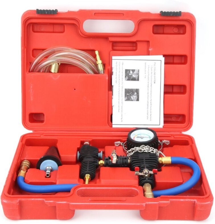 Keenso Nachfüllset für Entlüftungsset, Vakuum-Entlüftungs-Nachfüllung und Kühlmittel für Kühlsysteme mit Tragetasche für...