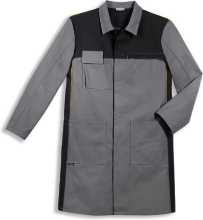 Uvex 8869 Herren-Arbeitsmantel - Graue Männer-Labormantel - Lange Schnittform und mit Stretchzone: 48/50
