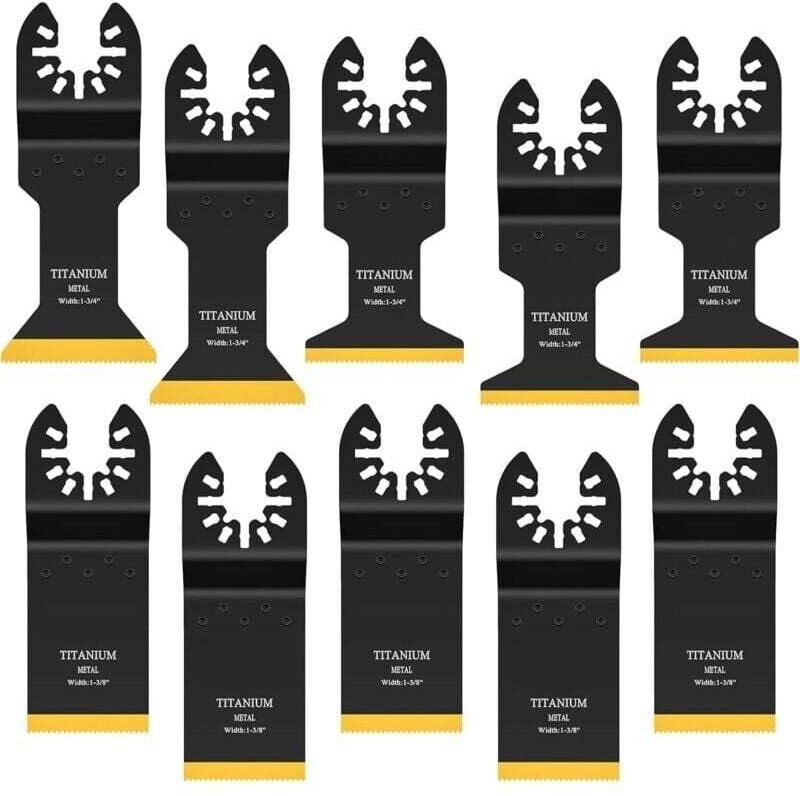 Titan-Oszillationswerkzeugblatt, 10 Oszillationssägeblätter zum Metallschneiden, Multifunktionswerkzeug-Blattset für Hol...