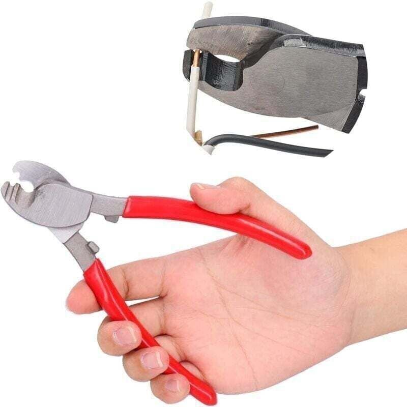 Kabelzange, tragbarer Kabelschneider, Isolierzange für Kupfer- und Aluminiumkabel (Aluminium, Kupfer und Kommunikationsk...