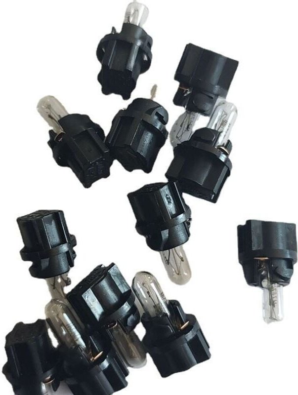 Rabatt, 25 Stück DC 12V 1,2W T5 gelbe Auto-Innenraum-Armaturenbrett-Glühbirne, AAFGVC