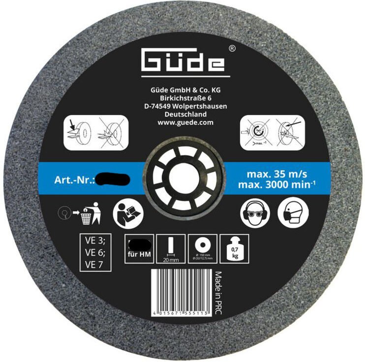 Schleifscheibe 150x20x32 mm K80