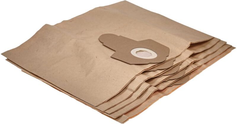 vhbw 5x Staubbeutel kompatibel mit Filter Clean R 5 Staubsauger - 31,5cm x 19cm braun