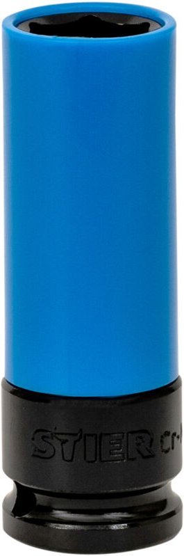 Kraft Steckschlüssel Einsatz, Antrieb 1/2 Zoll, sw 19 mm, Vierkant hohl, Abtrieb Sechskant, Nüsse, für Radmontage von Al...